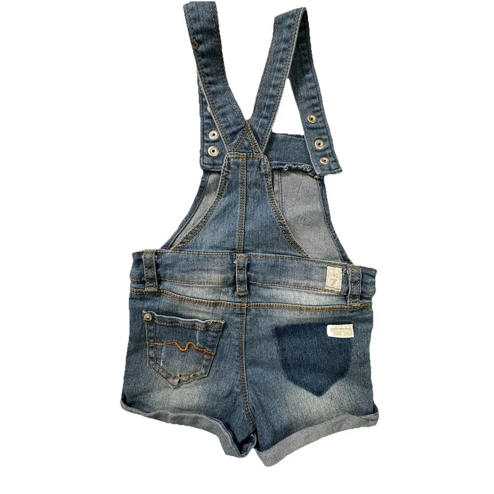 7 FOR ALL MANKIND Denim Shorts Overalls Girls sz 24 months